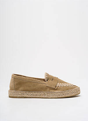 Espadrilles nubuck talon plat jusqu'à 3cm beige KANNA femme