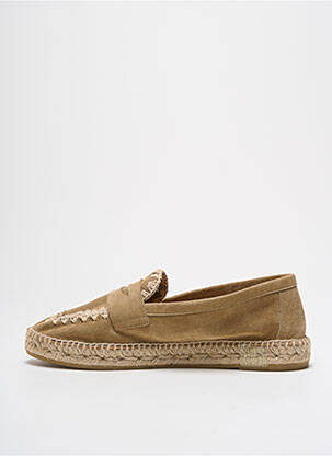 Espadrilles nubuck talon plat jusqu'à 3cm beige KANNA femme