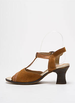 Sandales/nu pieds type de semelle amortissante talon de 4 à 6cm marron CASTA femme