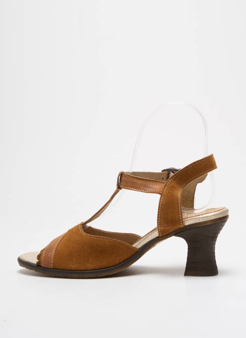 Sandales/nu pieds type de semelle amortissante talon de 4 à 6cm marron CASTA femme
