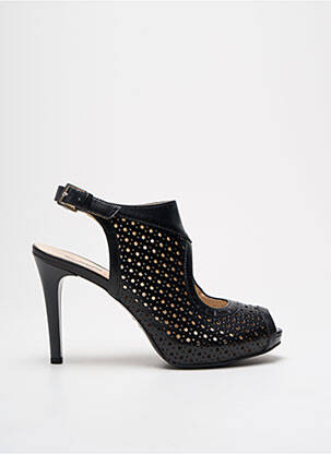 Sandales/nu pieds matière lisse talon de 7 à 9cm noir NERO GIARDINI femme