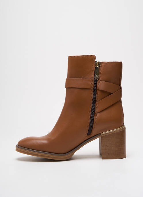 Bottines/boots matière lisse talon de 4 à 6cm marron TOMMY HILFIGER femme