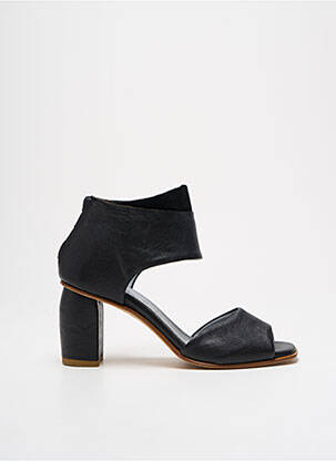 Sandales/nu pieds tissage satiné talon de 4 à 6cm noir LILI MILL femme