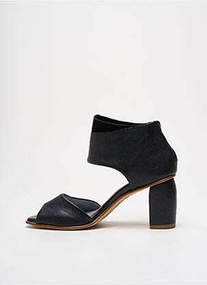 Sandales/nu pieds tissage satiné talon de 4 à 6cm noir LILI MILL femme