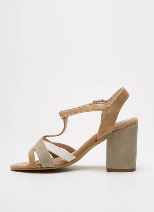 Sandales/Nu pieds beige REQINS pour femme