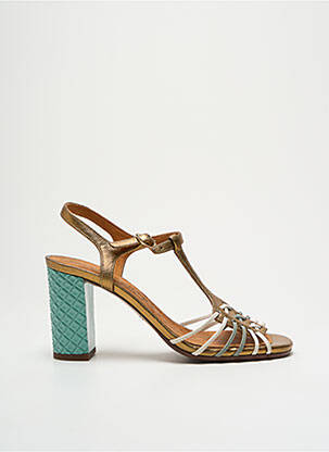 Sandales/nu pieds matière lisse talon de 7 à 9cm or CHIE MIHARA femme