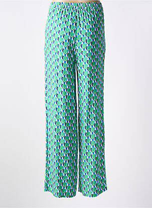 Pantalon droit tissage popeline vert C'EST BEAU LA VIE femme
