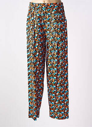 Pantalon droit taille élastique taille normale noir MD'M femme