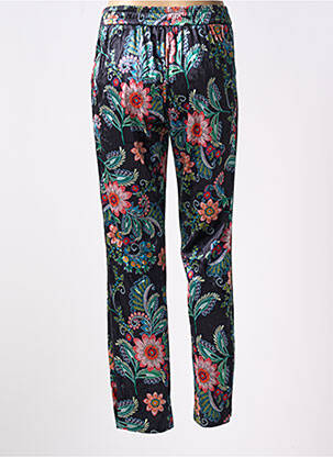 Pantalon droit fermeture zippée sous rabat avec crochet taille normale noir MOLLY BRACKEN femme