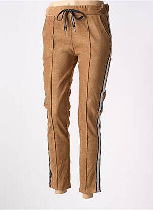 Pantalon slim taille élastique taille normale marron DREAM VALLEY femme