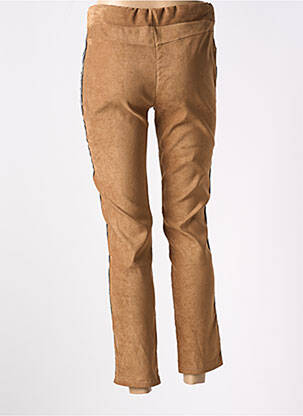 Pantalon slim taille élastique taille normale marron DREAM VALLEY femme