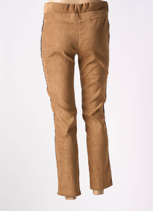 Pantalon slim taille élastique taille normale marron DREAM VALLEY femme