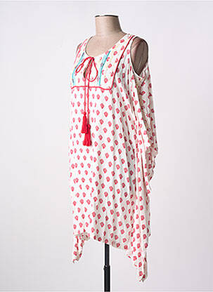 Robe courte manches courtes manches courtes rouge MISMASH femme
