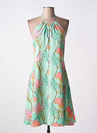 Robe mi-longue imprimé fleurs sans manche vert MOLLY BRACKEN femme