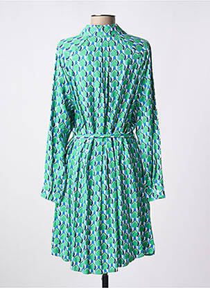 Robe mi-longue manches longues manches longues vert C'EST BEAU LA VIE femme