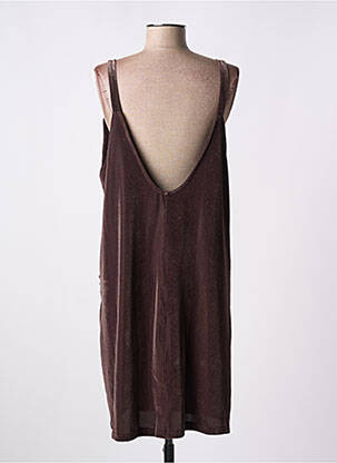 Robe mi-longue sans manche sans manche marron MISMASH femme