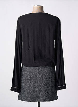 Robe mi-longue manches longues manches longues noir MISMASH femme