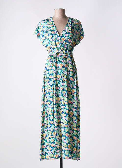 Robe longue manches courtes manches courtes bleu C'EST BEAU LA VIE femme