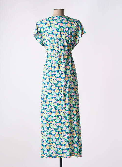 Robe longue manches courtes manches courtes bleu C'EST BEAU LA VIE femme