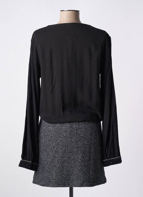 Robe mi-longue manches longues manches longues noir MISMASH femme