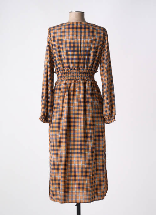 Robe mi-longue marron LAURA JO pour femme