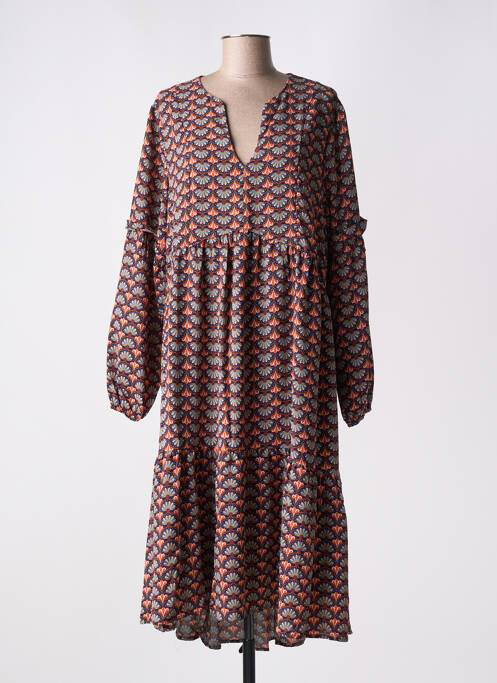 Robe mi-longue orange MOLLY BRACKEN pour femme