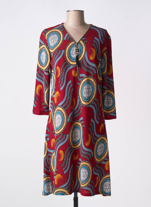 Robe mi-longue rouge ATLANTA pour femme