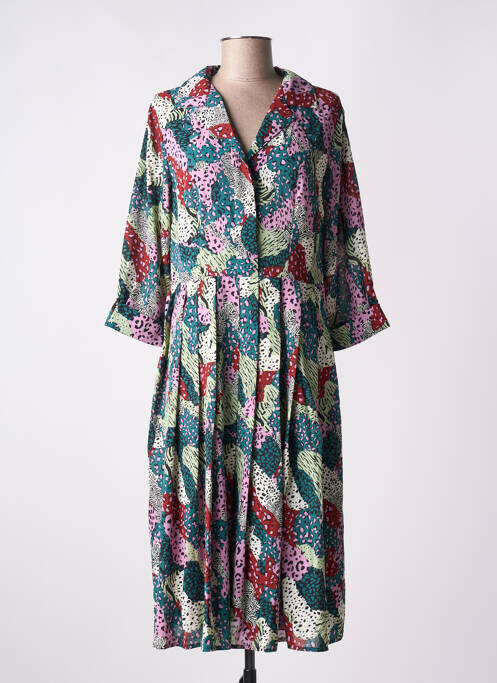 Robe mi-longue vert LILI SIDONIO pour femme