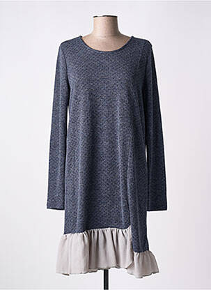 Robe pull col rond manches longues bleu MISMASH femme