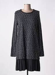 Robe pull coupe droite manches longues gris MISMASH femme