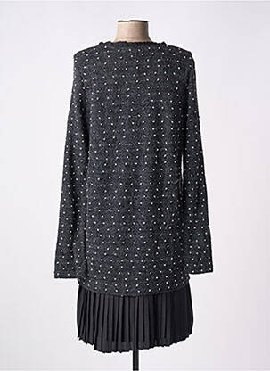 Robe pull coupe droite manches longues gris MISMASH femme