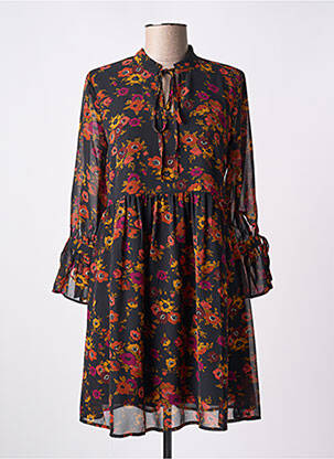 Robe courte manches longues manches longues noir MOLLY BRACKEN femme