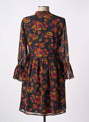 Robe courte coupe fluide manches longues noir MOLLY BRACKEN femme