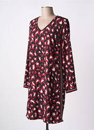 Robe courte fermeture zippée au dos manches longues noir C'EST BEAU LA VIE femme