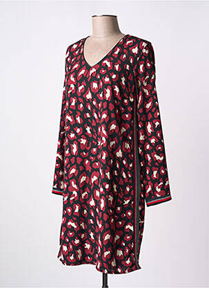 Robe courte fermeture zippée au dos manches longues noir C'EST BEAU LA VIE femme