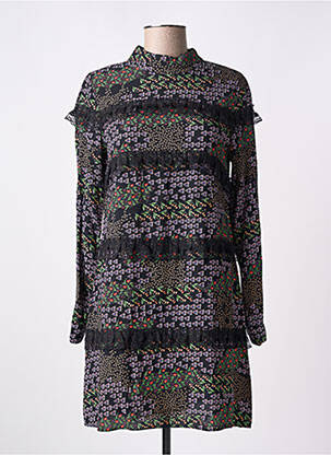 Robe courte manches longues manches longues noir MOLLY BRACKEN femme