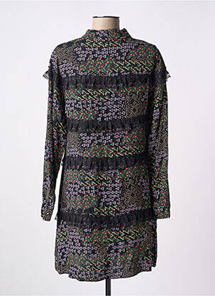 Robe courte manches longues manches longues noir MOLLY BRACKEN femme
