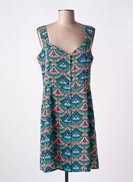 Robe courte coupe cintrée fines bretelles bleu MOLLY BRACKEN femme