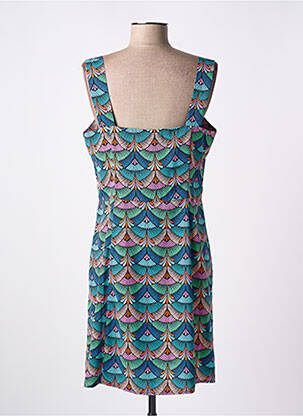 Robe courte coupe cintrée fines bretelles bleu MOLLY BRACKEN femme