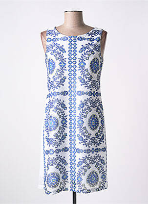 Robe courte sans manche sans manche bleu MSN femme