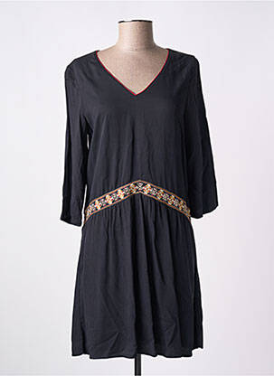 Robe courte manches 3/4 manches 3/4 noir PAJ CONCEPT femme