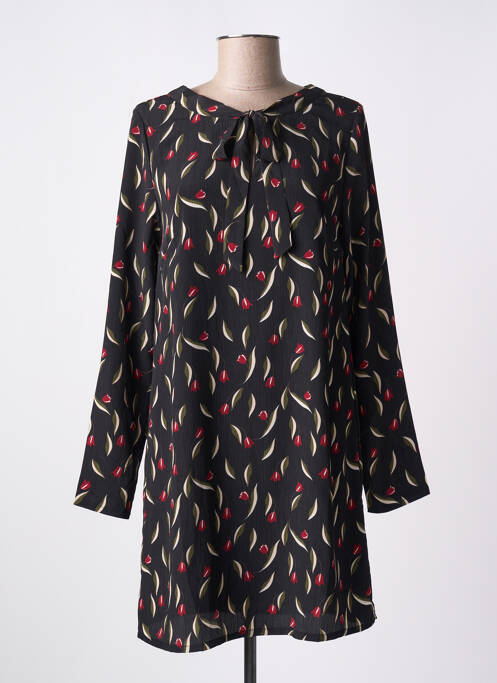 Robe courte manches longues manches longues noir MISMASH femme