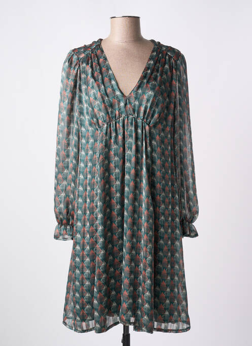 Robe courte vert JANIS & JOHN pour femme