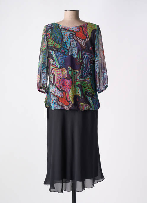 Robe mi-longue noir JEAN DELFIN femme