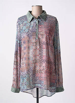 Blouse légère et transparente manches longues vert SMASH! femme