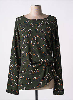 Blouse col rond manches longues vert MISMASH femme