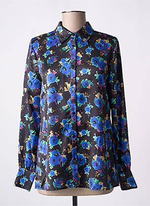 Chemisier imprimé fleurs manches longues noir MOLLY BRACKEN femme