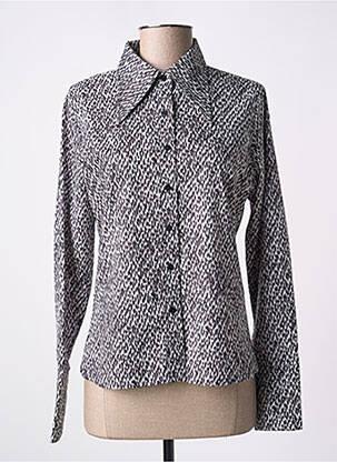 Chemisier coupe cintrée manches longues noir LILI SIDONIO femme