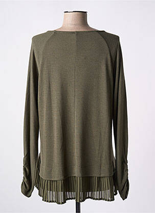 Pull coupe cintrée manches longues vert TIFFOSI femme