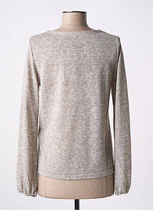 Pull tissage chiné manches longues gris MISMASH femme